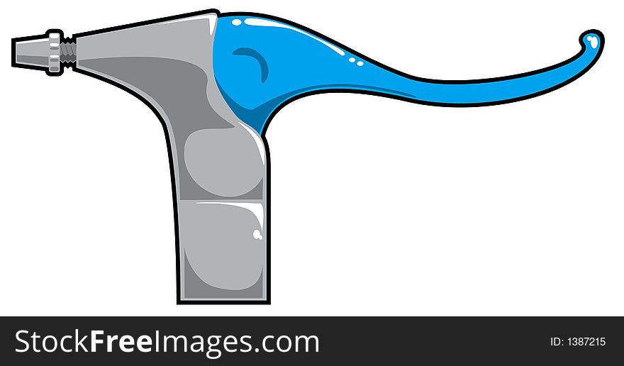 Vector illustration of a bicycle brake made of plastic and aluminium or steel. Vector illustration of a bicycle brake made of plastic and aluminium or steel.