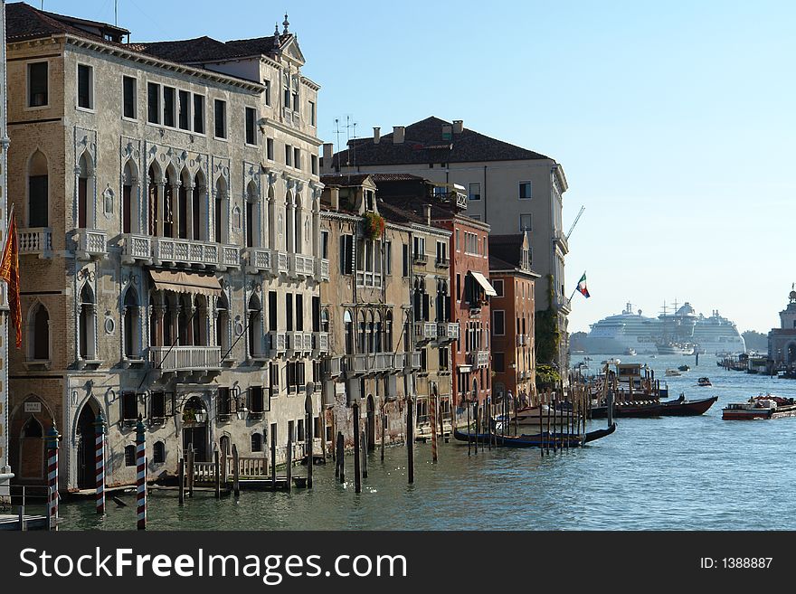 Palazzos at the Grand Canal in Venice, Italy