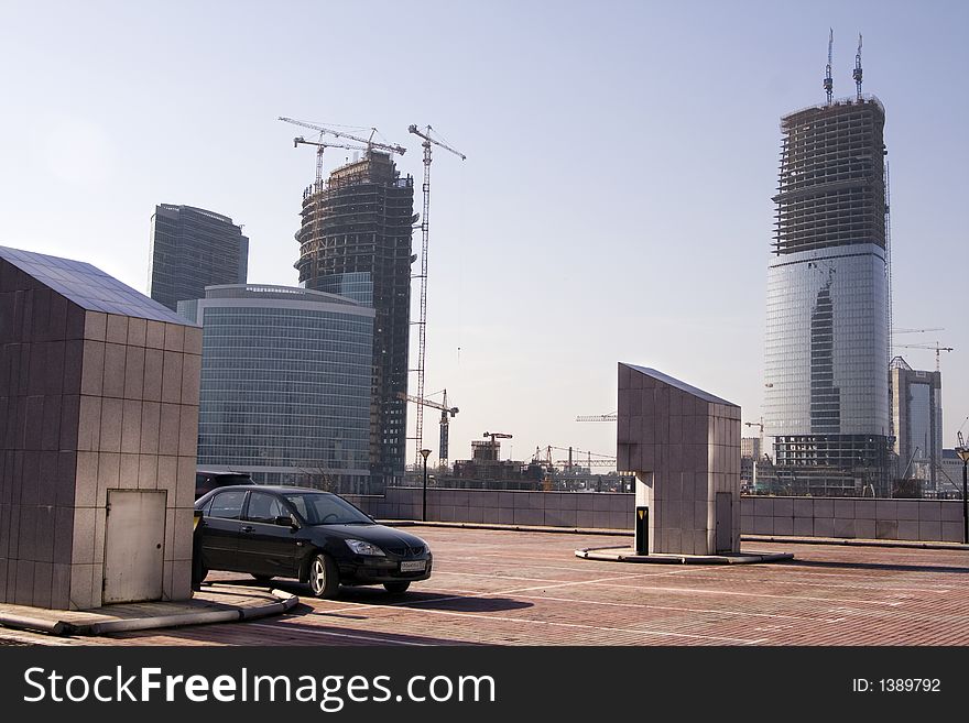 This is new district of Moscow -Business Center. It is under construction until now. This is new district of Moscow -Business Center. It is under construction until now.