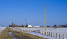 Farm On Country Road Royalty Free Stock Photography Farm On Country Road Royalty Free Stock Photography