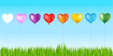 Row Of Colorful Heart Shape. Vector Stock Photo Row Of Colorful Heart Shape. Vector Stock Photo