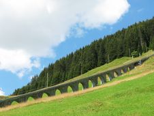 Mountain Rail Road In Muerren Stock Photo