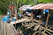 Huts In A Small Fishermans Village Stock Photography