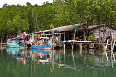 Houses Of Wood In A Small Fishermans Village Stock Image Houses Of Wood In A Small Fishermans Village Stock Image