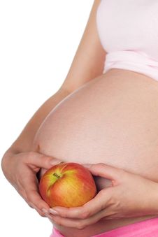 Pregnant Girl With Fruits Stock Image Pregnant Girl With Fruits Stock Image