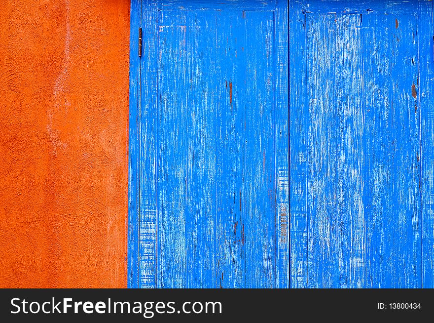 Colorful wooden door in a part of thailand. Colorful wooden door in a part of thailand.