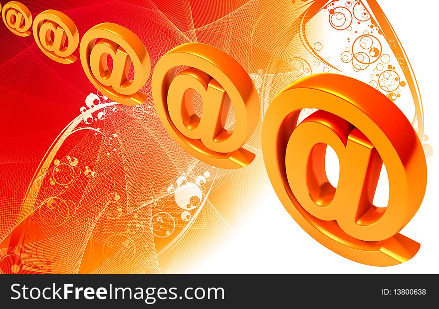 3d yellow business symbol in abstract background