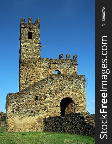 Library at the Royal Enclosure at Gondor in Ethiopia. Library at the Royal Enclosure at Gondor in Ethiopia