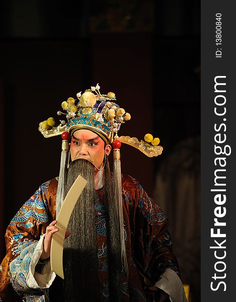 China opera man with long beard