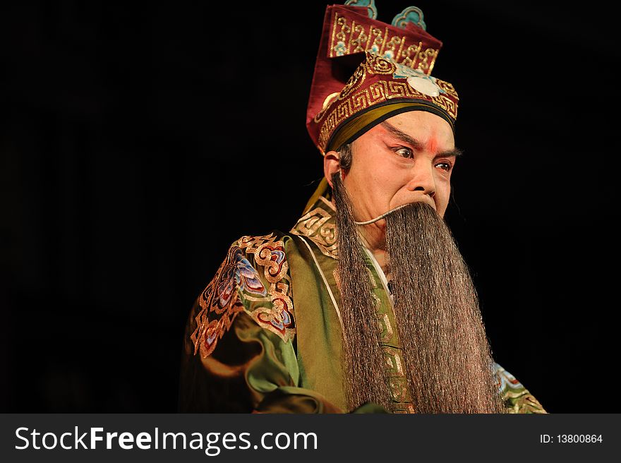 China Opera Man With Long Beard