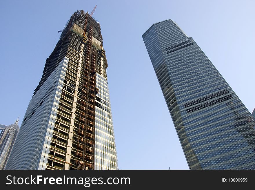 Modern skyscrapers in Shanghai