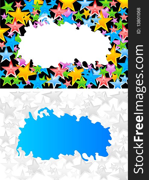 Abstract vibrant backgrounds with stars. Abstract vibrant backgrounds with stars