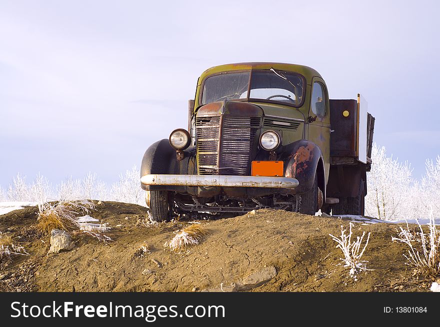 Classic Truck With Wooden Truck Bed