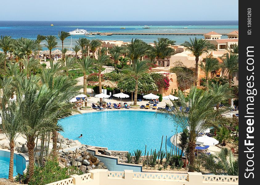 View at modern resort. Egypt. View at modern resort. Egypt