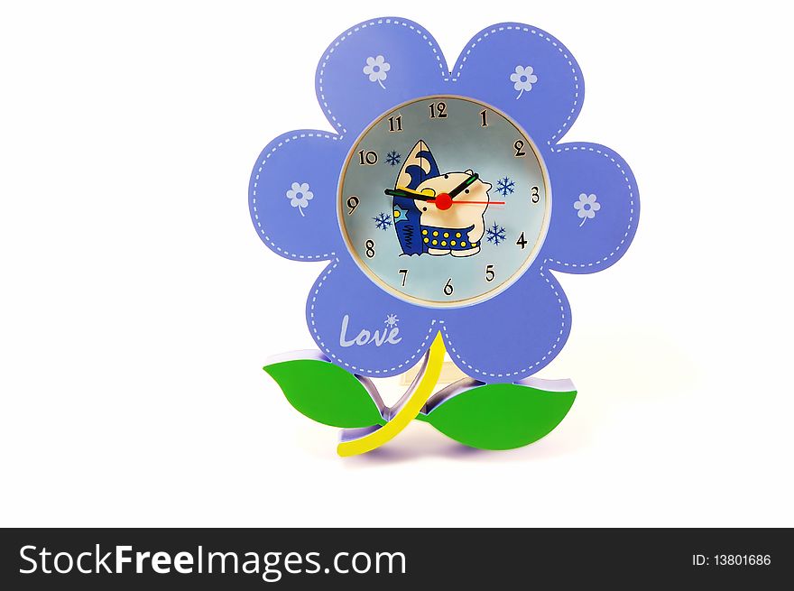 Hours in a daisy isolated on a white background