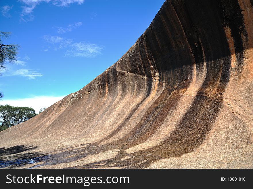 Australia - the granite giant surf wave of Hyden rock. Australia - the granite giant surf wave of Hyden rock