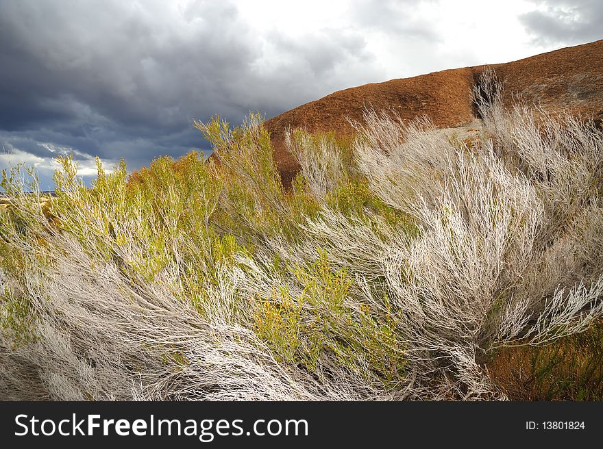 Australia - landscape near the granite giant surf wave of Hyden rock. Australia - landscape near the granite giant surf wave of Hyden rock