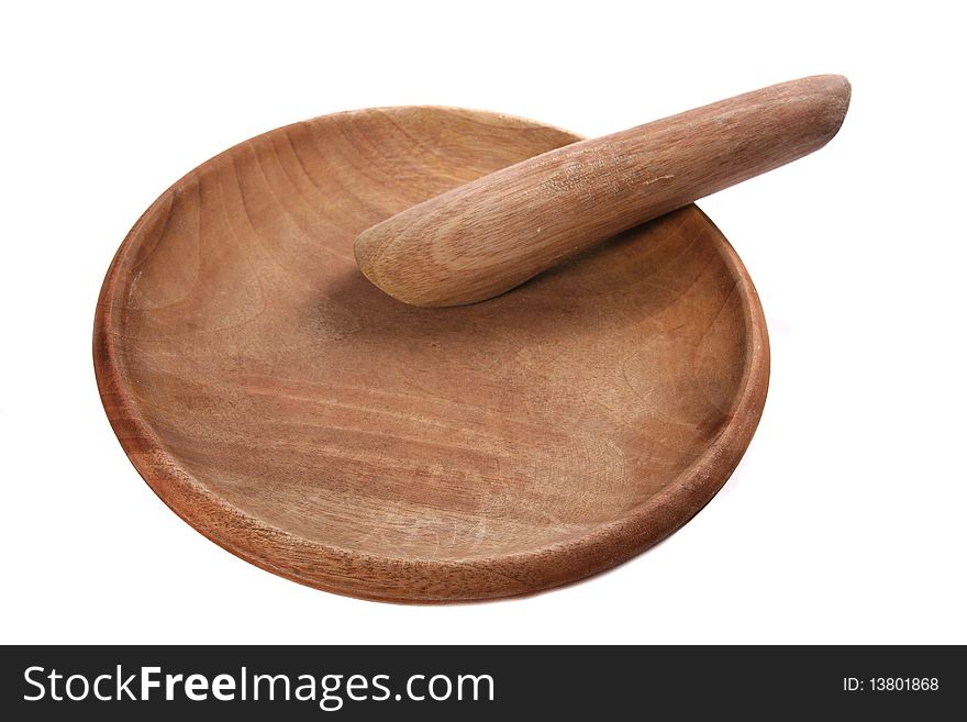 Wooden Pestle And Mortar