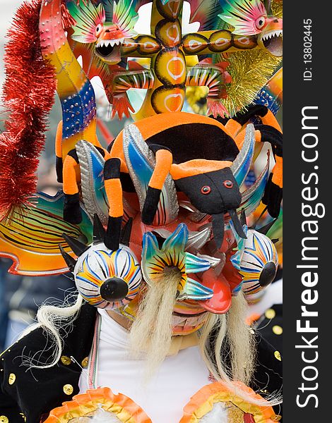Masks of carnival used in the street of an european country. Masks of carnival used in the street of an european country