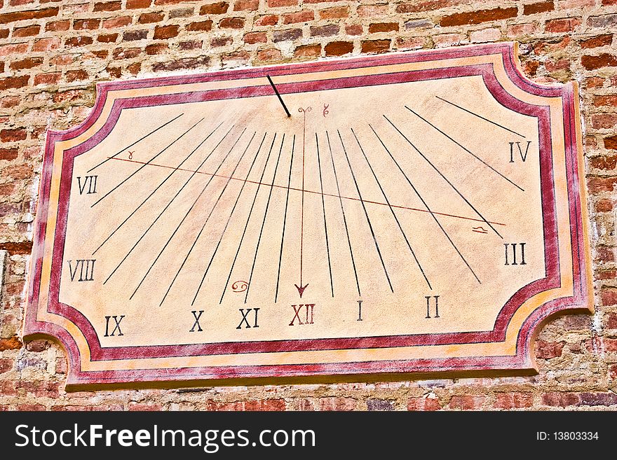 Traditional Italian sundial, a good symbol of anything related to time