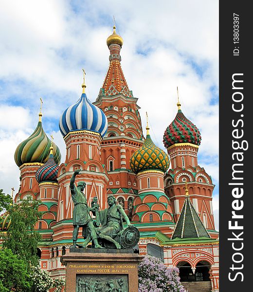 St. Basil cathedral on the Red Square, Moscow