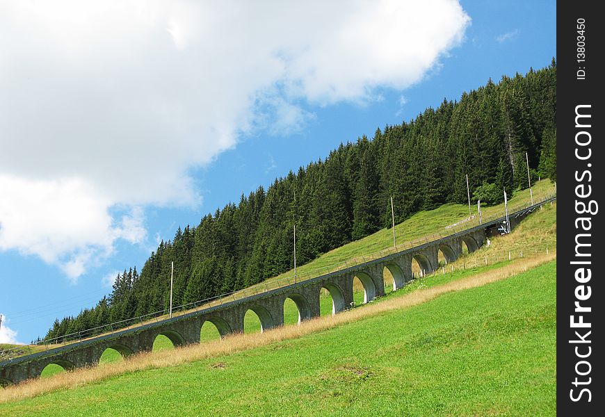 Mountain rail road in Muerren