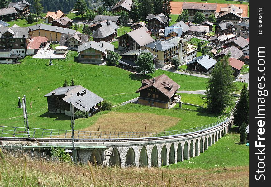 Muerren, famous Swiss skiing resort