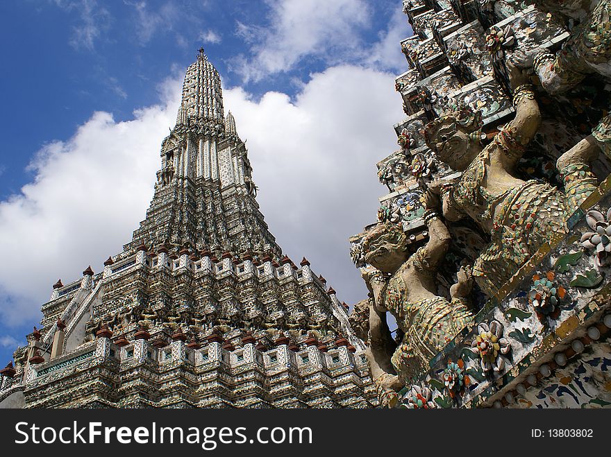 This is Wat Arun at bangkok in thailand