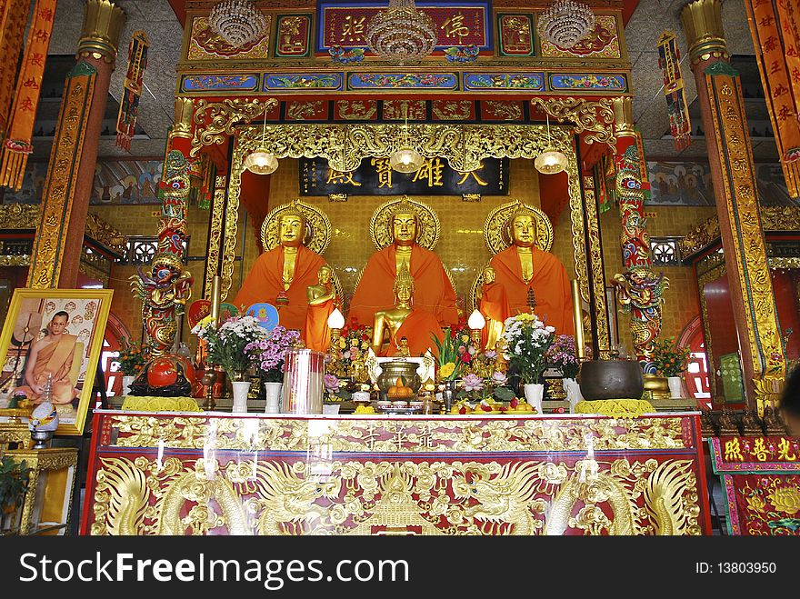 Chinese Buddhist Temple In Thailand