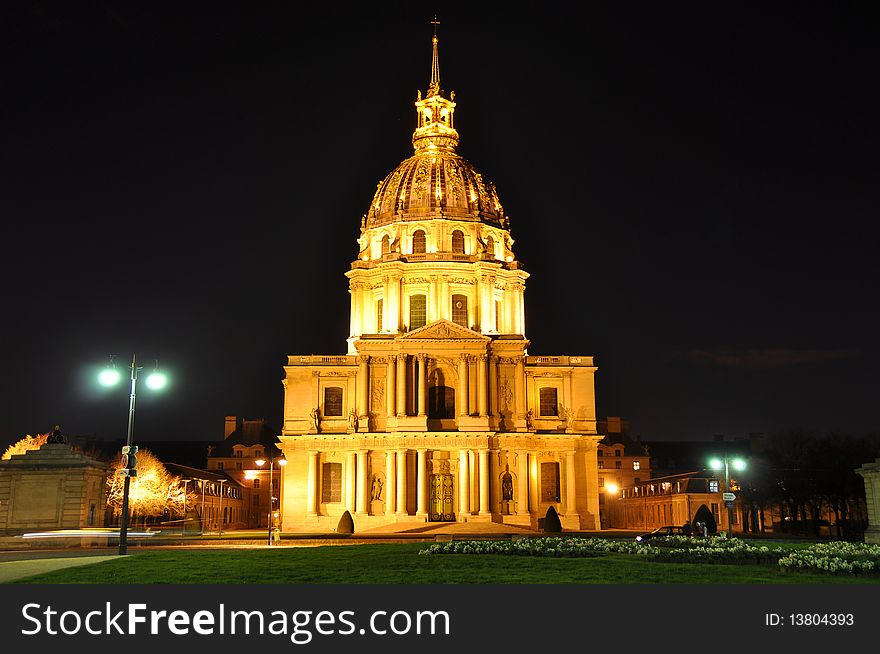 Dome of Les Invalides in Paris, France