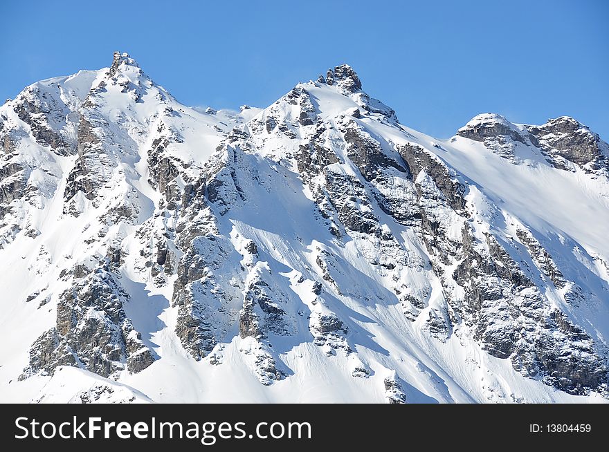 Pizol, famous Swiss skiing resort. Pizol, famous Swiss skiing resort