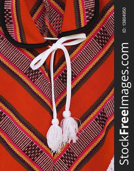 Close up of a dress in aboriginal style from Taiwan.  The pattern is detailed and colorful as well as cute. Close up of a dress in aboriginal style from Taiwan.  The pattern is detailed and colorful as well as cute.