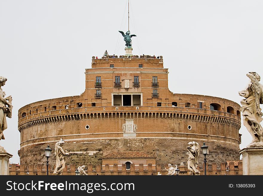 An image of Sant Angelo Castle in Rome, Italy