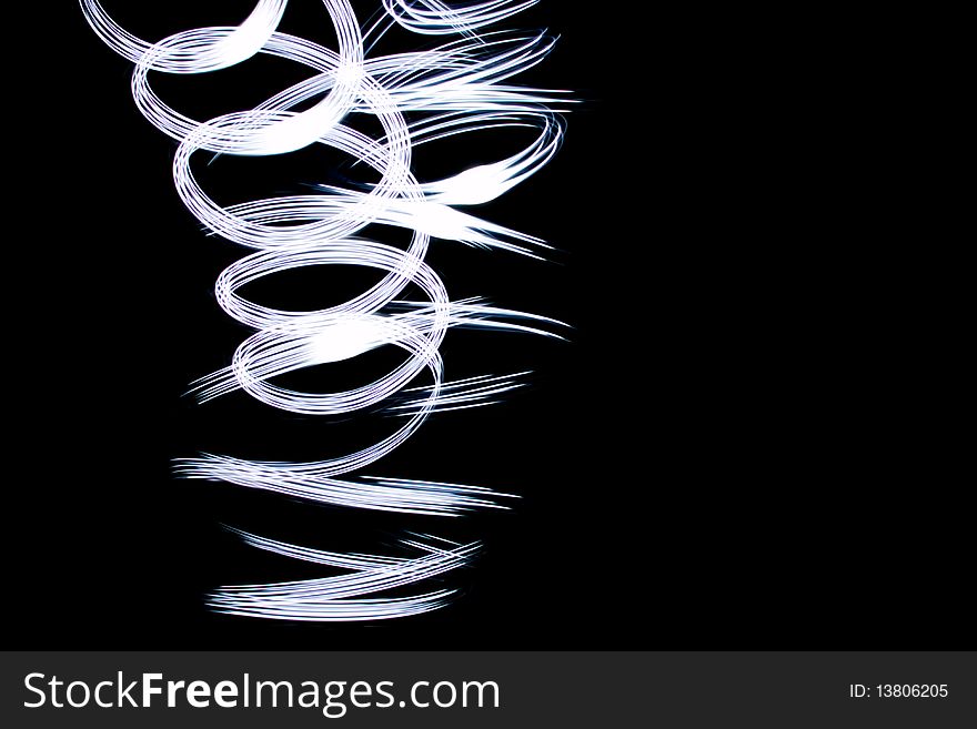Abstract light on a black background