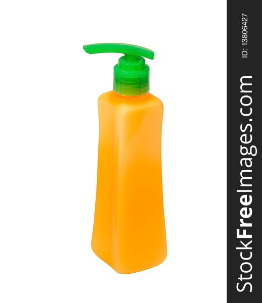 A bottle of hand cream isolated on white background