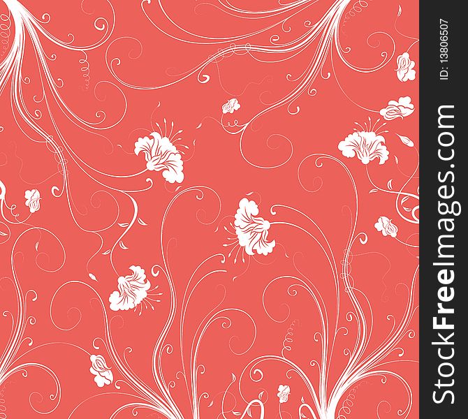 Seamless flower damask pattern