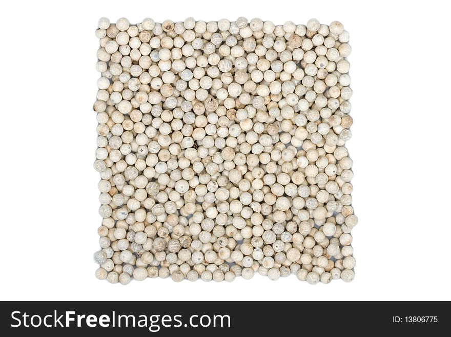 White pepper, isolated on white background