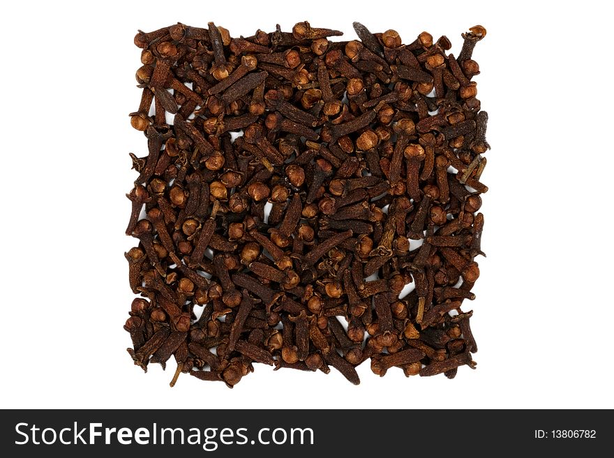 Dried cloves, isolated on white background