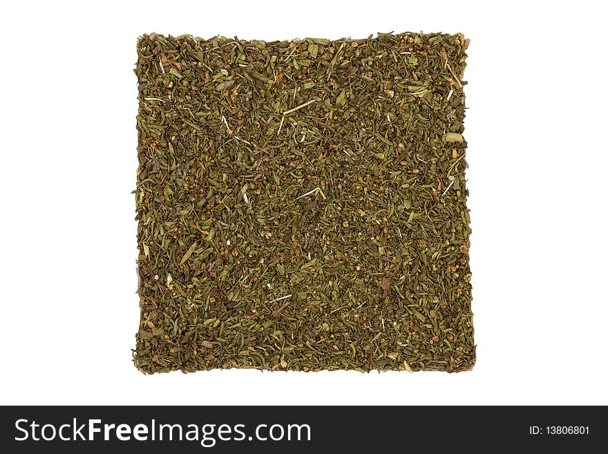 Dried savory, isolated on white background