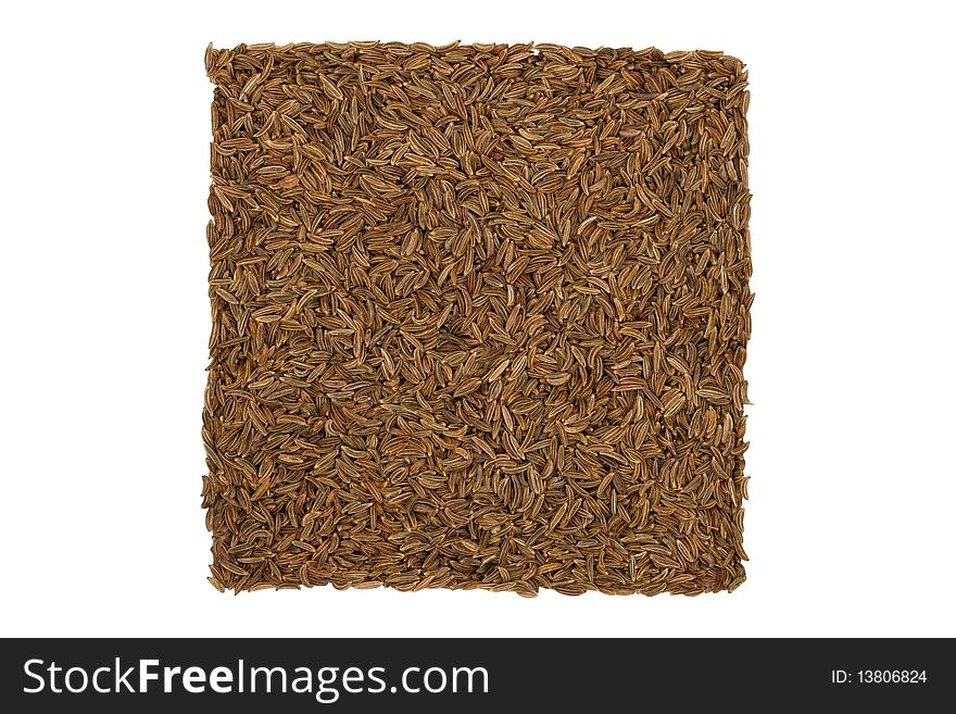 Dried caraway, isolated on white background