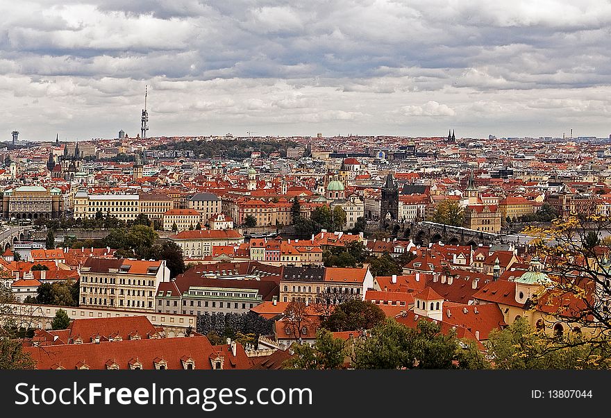 Prague skyline from the Prague Castle, Czech Republic