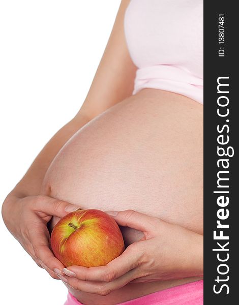 Pregnant Girl With Fruits