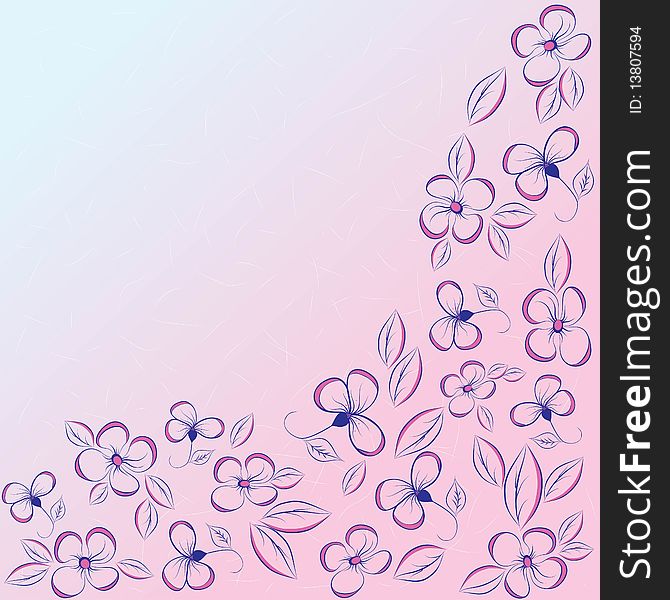 Floral abstract  background illustration