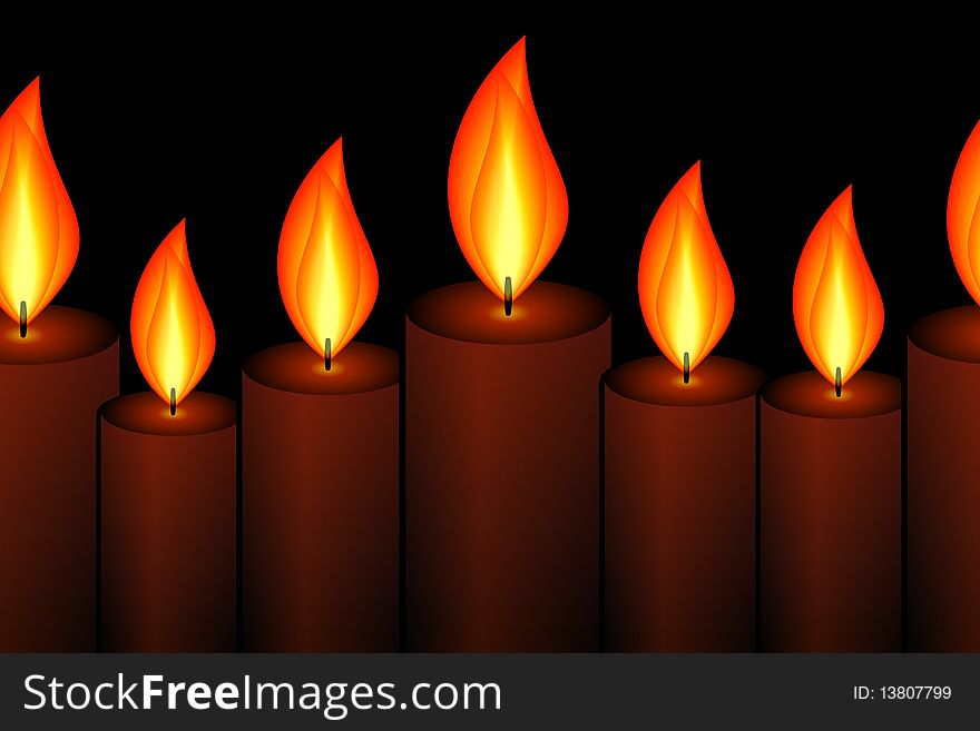 Horizontally Seamless Candle Pattern