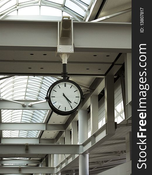 Clock At The Airport Of Korea