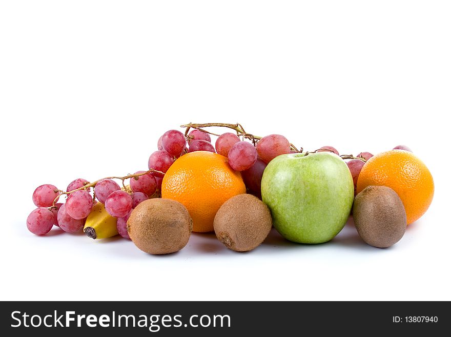 Fresh fruit isolated on a white background