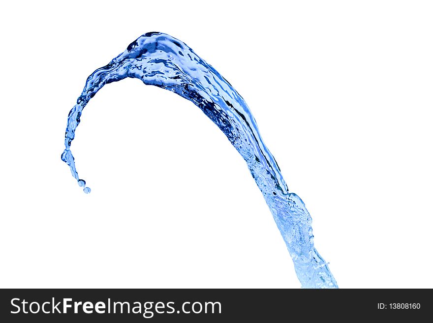 Isolated shot of water splashing