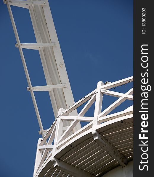 Part of windmill sail and roof