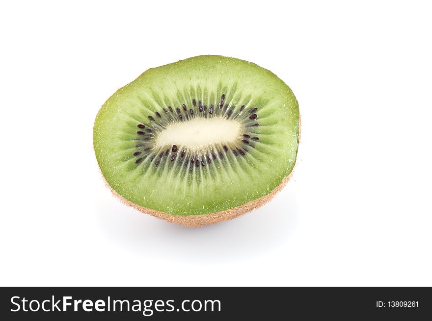 Kiwi fruit on white background