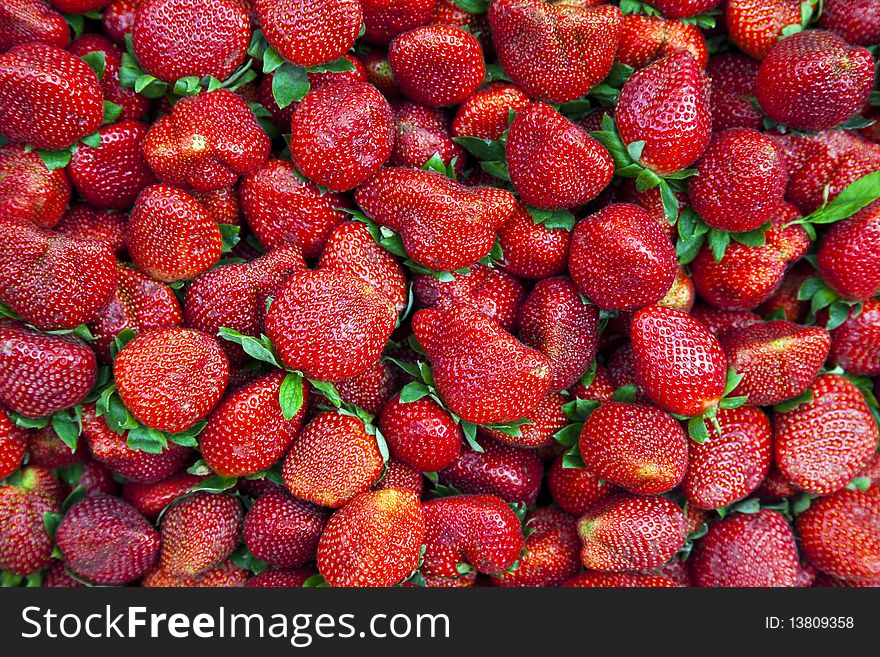 Fresh strawberries at the market. Fresh strawberries at the market